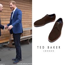 Shop all shoes & boots new in shoes boots smart shoes & brogues trainers loafers leather & suede shoes shop all shoe brands chelsea boots black shoes shop all accessories new in accessories fashion face masks jewellery & watches bags hats & beanies ties & pocket squares. Prince Harry In Navy Suede Derby Shoes Steal His Outfit