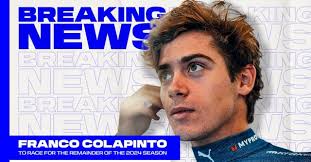 Williams announces Franco Colapinto as their new driver, replacing Logan  Sargeant for the rest of the season. : r/F1FeederSeries