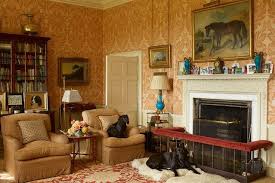 The Sitting Room Country Living Room Damask Wallpaper Living Room Country Style Living Room