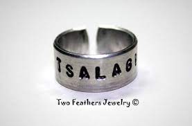 Tsalagi Ring Hand Stamped Ring Cherokee Inspired Native Etsy Hand Stamped Ring Rings For Her Thumb Rings