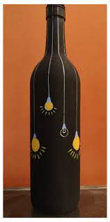 Bottle Art Glass Bottle Painting Designs Glassbottlepaintingdesigns Hanging Bulbs Bottle F In 2021 Diy Glass Bottle Crafts Glass Bottle Crafts Glass Bottles Art