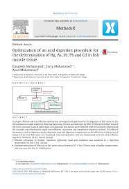 Pdf Optimization Of Acid Digestion For The Determination Of
