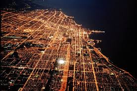On The Plane By Phillip Kalantzis Cope I Shortly Recognized That It S Chicago You Must Have To Take A Night Flight To Ord Then You Ca City City Grid Aerial