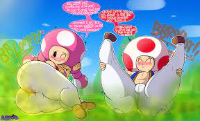 1girl1boy bulge bulge through clothing fart fart cloud fart  everywhere fart fetish female male mario (series) nintendo outdoors rushgob shart  sharting spread legs stain stained panties super mario bros.