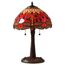 25 cm recycled glass table lamp base with brass plate. 14 X 14 X 20 Tiffany Style Dragonfly Lamp With Mosaic Base Red Orange Warehouse Of Tiffany Target