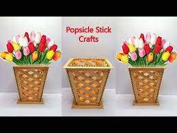 Check spelling or type a new query. Ide Kreatif Vas Bunga Dari Stik Es Krim Popsicle Stick Crafts Flower Vase Youtube Craft Stick Crafts Popcycle Stick Crafts Popsicle Crafts