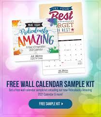 Free 2021 calendars by mail. Positive Promotions Get A Free 2021 Ridiculously Amazing Wall Calendar Sample Kit Milled