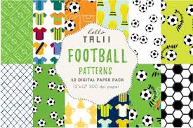 Download Football Patterns Graphic By Hello Talii Creative Fabrica Pattern Digital Paper Creative PSD Mockup Templates