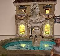 Victorian-style fountain for Christmas village setting