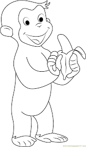 They are live together and best friends in the country and the city. Curious George Eating Banana Coloring Page For Kids Free Curious George Printable Coloring Pages Online For Kids Coloringpages101 Com Coloring Pages For Kids
