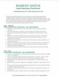 laboratory technician resume samples