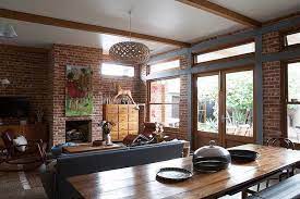 Americana decor, lodge decor, primitive decor the country porch is a blend of country home furnishings to create a primitive home for the heart! Design Of A Country House In A Mixed Style With Elements Of Retro And Industrial Styles