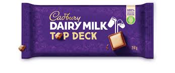 Top deck (magazine), a defunct gaming magazine published by wizards of the coast. Cadbury Dairy Milk Top Deck Cadbury