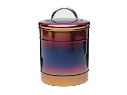 Containers food storage cups food storage jar sets food storage jars food storage pouches plastic wraps portable food storage sets reusable food storage bags reusable food storage lids utility storage bins utility storage tubs and totes. Amici Home Rainbow Metal Canister Decorative Metal Storage Container With Luster Finish And Gasket Lined Lid 64 Ounce Capacity Large Newegg Com