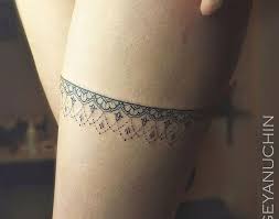 Basically it was a belt that would be used to hold up stockings. Thigh Garter Tattoo Tattoo Designs For Women