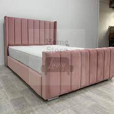 These velvet bedding sets are ideal interior decor items. Oxford Velvet Fabric Wing Bed Home Store Living