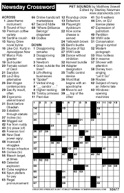 Check spelling or type a new query. Newsday Crossword Puzzle For Mar 24 2017 By Stanley Newman Creators Syndicate