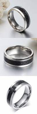 Black And Silver Titanium Steel Men S Ring Black Gold Jewelry Rings For Men Titanium Jewelry