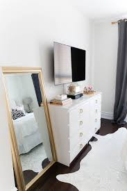 Bedroom With Lcd Tv And White Dresser Instructions To Fix Dresser Drawers Home Contemporary Bedroom Bedroom Decor