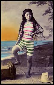 Meiji Era Geishas As Bathing Beauties C 1900 Japanese Swimsuit Bathing Beauties Geisha