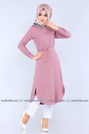 Moda Selvim Onden Cepli Tesettur Tunik 5444bs198 Gul Kurusu Moda Tunik