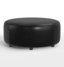 Ottoman oversized ottoman leather upholstered coffee table round, source: 36 Worley Round Leather Ottoman Rejuvenation