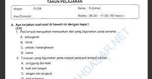 Soal kelas 5 uts semester 1 kk 13 revisi 2017 kemdikbud1. Soal Uts Atau Pts Mapel Pjok Kelas 5 Semester 2 Sekolahdasar Net