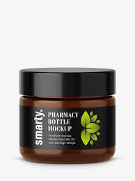 Amber Glass Jar Mockup Smarty Mockups Amber Glass Jars Glass Jars Amber Jar Packaging