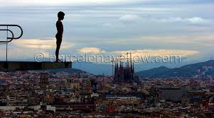Asian and indian ethnicities photos. Barcelona 2021 Olympic Diving Swimming Pool Montjuic