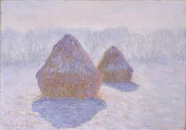 Haystack (snow effect, sun) w. Haystacks Effect Of Snow And Sun 1891 Claude Monet Wikiart Org