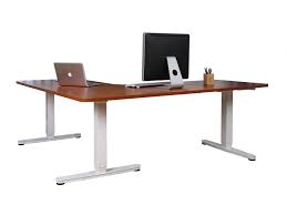 Electric sit stand desk frame. 650820 Ergo L Shaped Electric Sit Stand Desk Frame Triple Motor Grey Conceptronic