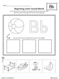 Letter B Beginning Sound Picture Match Worksheet Letter B Worksheets Beginning Sounds Worksheets Letter Sounds