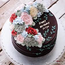 Birthday Cake Images With Name Priya Chocolate Birthday Cake Images With Name And Photo Priya Happy Birthday Cake Images Happy Birthday Chocolate Cake Happy Birthday Mom Cake