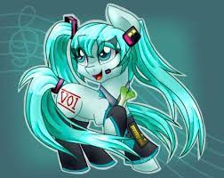Hatsune Miku Vocapony Speedpaint By Partylikeapegasister Anime Crossover Hatsune Miku Miku