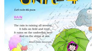 Poetry) 2 spoken and written expression 1 adverbs 1 conjunctions 1 contractions 1 capitalization and punctuation 1 tenses 1 making a word & identify the word from the picture 1 word power 1 answering general questions 1 formation of short and simple sentences 1. Rain Poem Ncert Class 2nd English Book Marigold à¤¹ à¤¦ à¤® Youtube