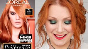 Her red locks received lots of praise, especially from hough herself: L Oreal Paris Preference Infinia 74 Mango Dying My Hair Copper At Home Youtube