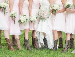 Short or tea length wedding dresses with boots if you want everybody know that you're the bride wearing cowboy boots, you can go with short or tea length wedding dresses or some vintage styles. Country Weddings Brides In Boots Gac