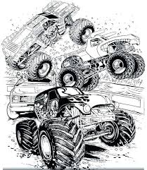 Monster truck jumps over cars coloring page to color, print and download for free along with bunch of favorite monster truck coloring page for kids. Monster Truck Coloring Pages Monster Truck Coloring Pages Truck Coloring Pages Monster Truck Drawing