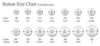 Button Size Chart Aeoluz Com Online Clothing Buttons