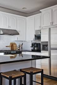 Measure up on wall and make a mark at 54 this is where you will align all upper cabinets. Our 5 Favorite Benjamin Moore Whites And How To Use Them Painted Kitchen Cabinets Colors Paint Cabinets White Top Kitchen Colors