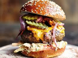 Insanity Burger From Jamie Oliver S Comfort Food Recipe Recipe Gourmet Burgers Food Jamie Oliver Comfort Food