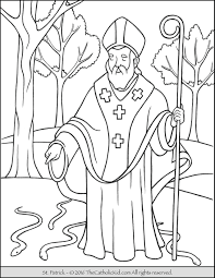 Coloring pages are one of my favorite activity to have on hand for my kids. Saint Patrick Coloring Page The Catholic Kid