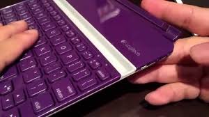 Logitech Ultrathin Purple Bluetooth Keyboard Cover For Ipad Mini With Retina Review Youtube