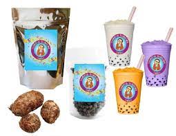 10 Drinks Taro Boba Tea Kit Tea Powder Bubbles Straws By Etsy