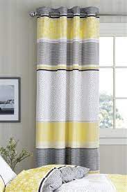 Buy Hadley Stripe Blackout Lined Eyelet Curtains From The Next Uk Online Shop Yellow Curtains Curtains Curtains Bedroom
