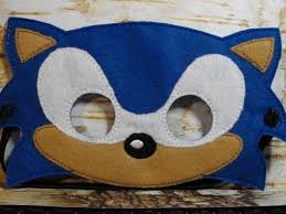 Sonic The Hedgehog Mask Manualidades Manualidades Escolares Adornos De Fieltro