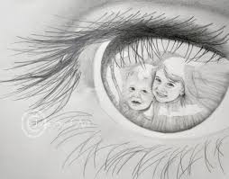 Art Print Greeting Card Drawing Pencil Drawing Apple Of My Eye Eye Kids Children Brother Sister Siblings Mo Sisters Drawing Drawings Drawing Prints