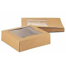 Kraft boxes offered by blue box packaging are totally recyclable. Kraft Paperboard Popup Window Box Pack Of 10 Brown Kraft Paperboard Pop Up Window Box Pastry Cake Bakery Boxes With Plastic Window 8 X 8 X 2 5 Inches Walmart Com Walmart Com