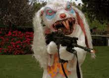 11.of course, the scariest bunny photos are always in black and white. Scary Easter Bunny Gifs Tenor