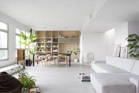 A Japanese Inspired Flat In Singapore Embraces Flexible Spaces Apartment Design Minimalist Interior Apartment Dining Room
